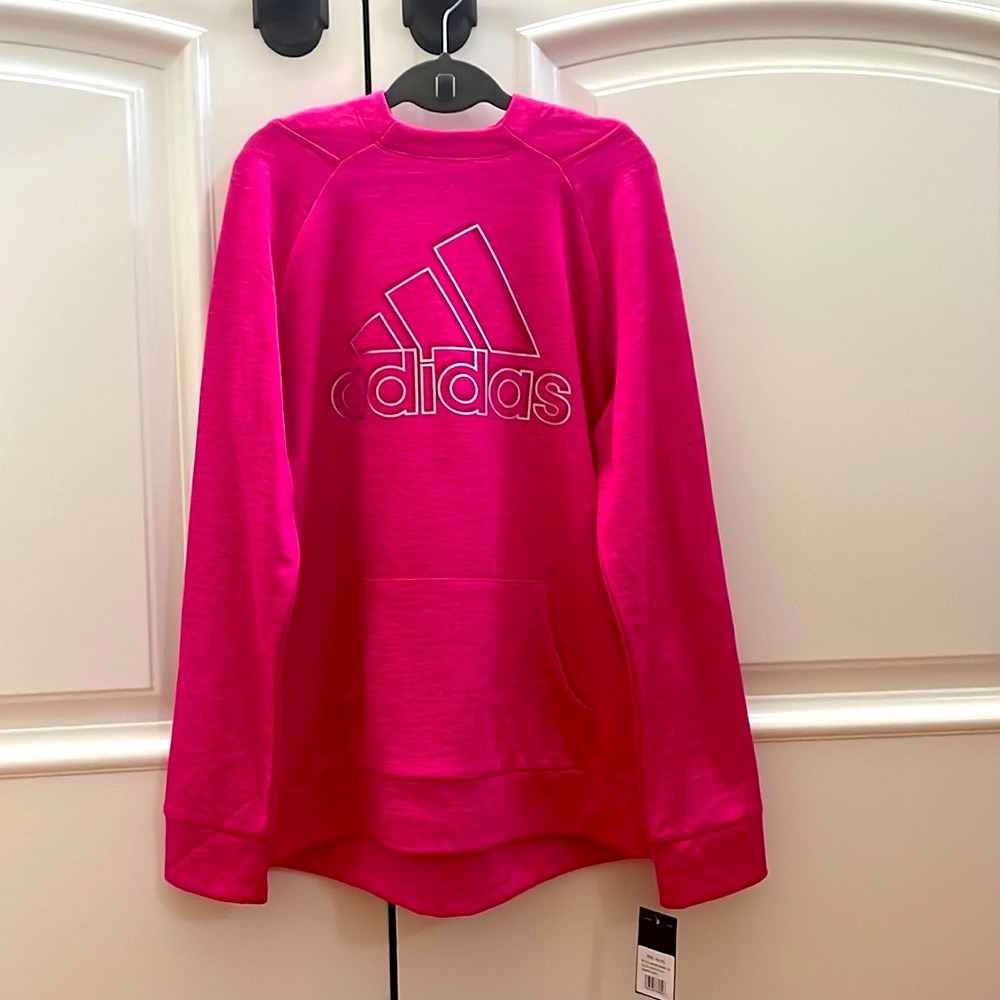 Girls Magenta adidas Hoodie